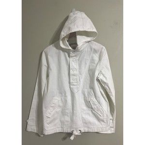 Merona White Women Jacket Hoodies 100% Cotton Size Small